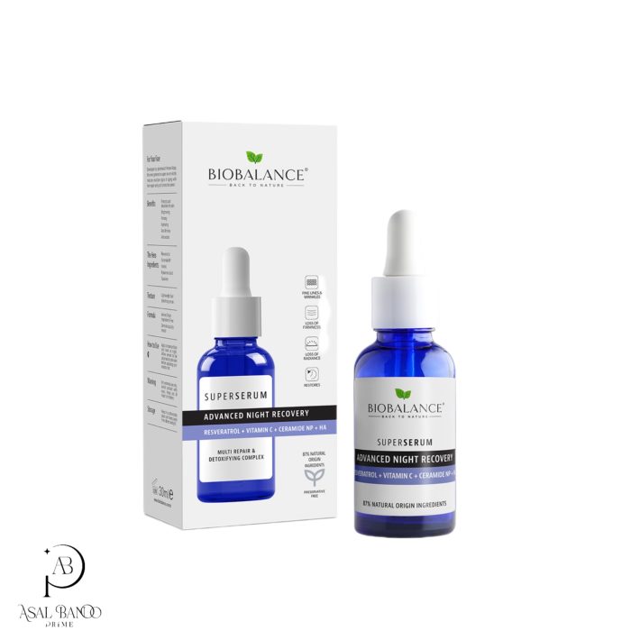 بیوبالانس سرم ضد چروک و بازسازی کننده پوست-  BioBalance Super Serum Advanced Night Recovery - تصویر 2
