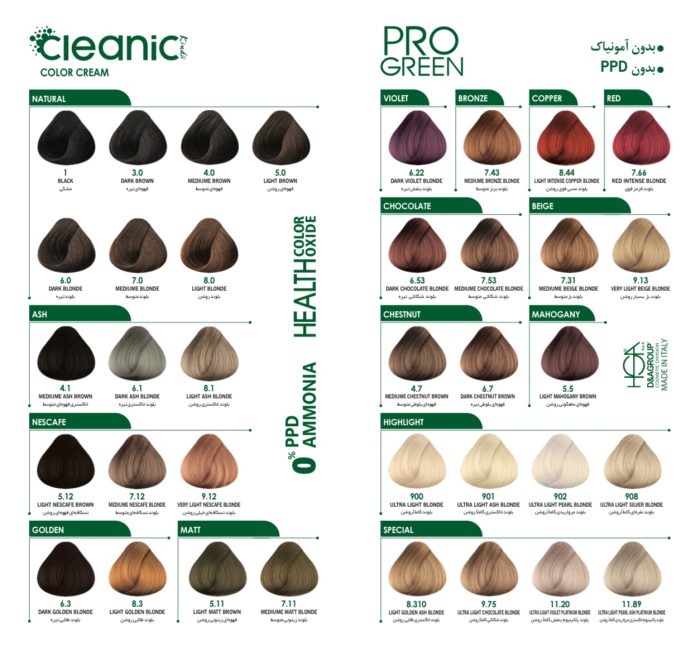 پرو گرین کلینیک کیت رنگ مو - Pro Green Cleanic Hair Color Kit - تصویر 2
