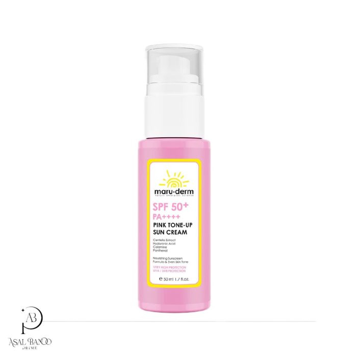 مارودرم کرم ضدآفتاب پینک تون آپ – Maru. Derm Pink Tone-up Sun Cream SPF 50 - تصویر 1