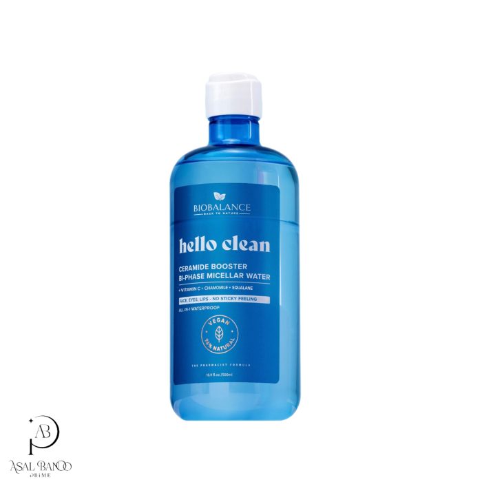 بیوبالانس محلول پاک کننده آرایش (میسلارواتر) هیالورونیک – BioBalance Ceramide Booster Bi Phase Micellar Water - تصویر 1