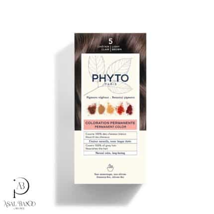 فیتو رنگ موی قهوه ای روشن  شماره 5 بدون آمونیاک   – Phyto  Coloration Permanente Light Brown Color