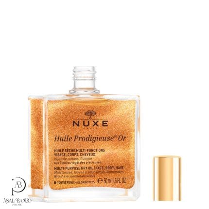 نوکس روغن صورت، بدن و مو طلایی– Nuxe Multi Purpose Dry Oil Face Body Hair